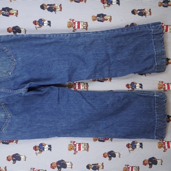 Vintage 70s Sears Jeans Joint med wash distressed high waisted bellbottom 34 med - Picture 2 of 7